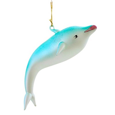 Italian Ornaments 3.0 Inch Aqualyn Waver Dolphin Playful Tree Ornaments