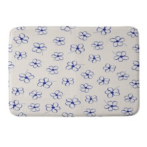 Deny Designs Menina Lisboa Garden of Blue Flowers Memory Foam Bath Mat - 1 of 4