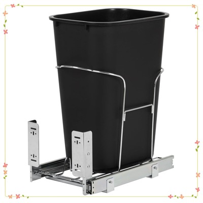 Garbage Waste Recyling Bin with Full Extension Slides, Space-Saving Design