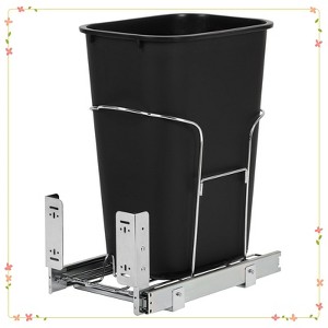 Garbage Waste Recyling Bin with Full Extension Slides, Space-Saving Design - 1 of 4
