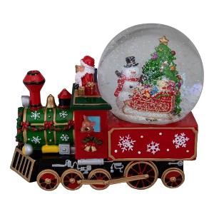 Northlight 8.5" Green and Red Christmas Train Snow Globe - 1 of 4