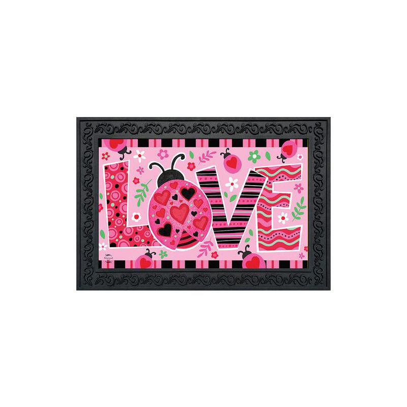 Ladybug Love Valentineu2019s Doormat 30" x 18" Indoor Outdoor Briarwood Lane, 2 of 5