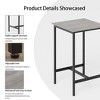 DSVIMOY Counter and Bar Stool Set with Soft Cushioned Seats for Modern Kitchen or Bar, Gray, 39"*26.6"*5.1" - 4 of 4