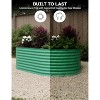 Galvanized Steel Raised Garden Bed, Open-Base Design, Tool-Assembly & Expandable Planter Box for Veggies/Flowers, Rust-Proof, Green/White - 4 of 4