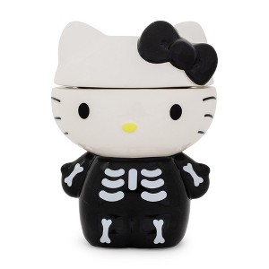 Silver Buffalo Sanrio Hello Kitty Skeleton 6-Inch Ceramic Snack Jar - 1 of 4