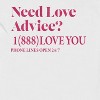 Social Collective Men's Need Love Advice  Valentines Day Short Sleeve Graphic Cotton T-Shirt - 2 of 3
