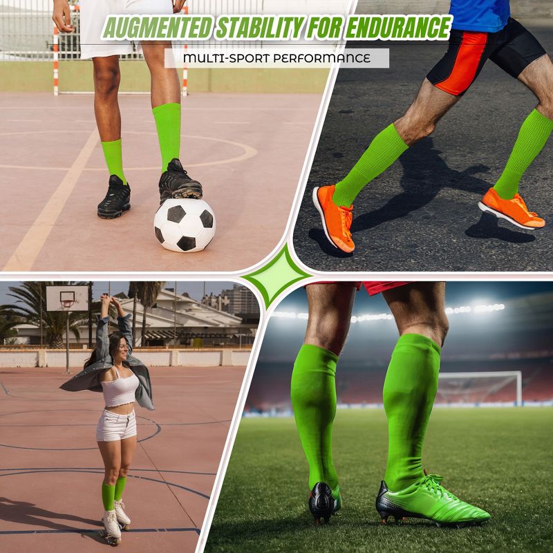 Vizari League Sports Socks for Boys and Girls | Polyester and Stretchable Adult League Socks | Soccer Socks with 360° Arch and Ankle Support | Football socks, 5 of 7