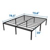 King Metal Platform Bed Frame - 14� High, 3500lbs Heavy Duty, Underbed Storage, Easy Assembly, No Box Spring, Black - 4 of 4