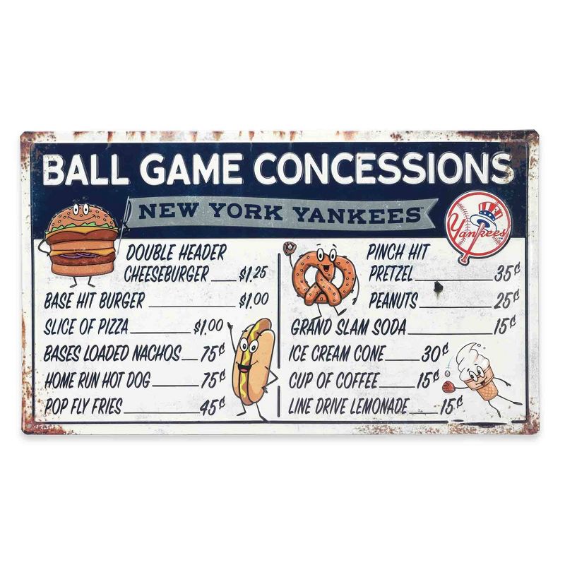 MLB New York Yankees Baseball Concession Metal Sign Panel, 1 of 5
