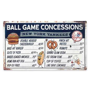 MLB New York Yankees Baseball Concession Metal Sign Panel