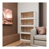 FONTOI 2 PCS Foldable Cabinet with Dual Front Doors, Stackable Storage Container with Removable Top Cover for Home Office, Beige, 15.75"*15"*35.43" - 2 of 4