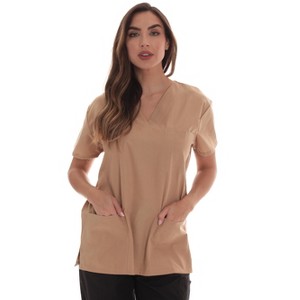 Just Love Solid Scrub Top for Women with Pockets and V-Neck - Comfortable and Professional Medical Uniform - 1 of 3