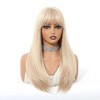 Jessie's Wig Cosplay Heat Resistant Long Synthetic Wigs Long Layered Blonde Synthetic Wig with Bangs for Women 24 Inch 1 Pc/Pack - 3 of 4