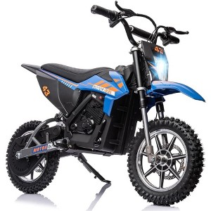 36V Kids Electric Dirt Bike with 500W Motor, Up to 15.5 mph, Max Load 175 lbs, LED Light, Leather Seat, Disc Brake, Air Tires - 1 of 4