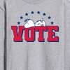 Men's - Peanuts - Vote Snoopy Long Sleeve Graphic T-Shirt - 2 of 4