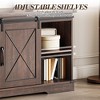 ODK Farmhouse TV Stand 65+ inch, Sliding Barn Doors and Storage Cabinets & Adjustable Shelf, Media Console for Living Room, Bedroom - 4 of 4
