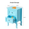 Bonnlo Nightstand with 2 Drawers, Night Stands for Bedrooms, Small Bed Side Table/White Night Stand with Drawers for Small Spaces - 2 of 4