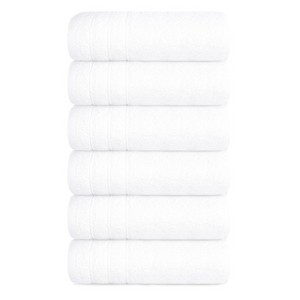 100% Cotton Hand Towels Set 16" x 28" (Pack of 6) - 1 of 4