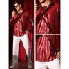 Lars Amadeus Men's Button Down Party Glitter Costume Shiny Leopard Printed Shirts - 4 of 4