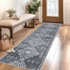 Area Rug Machine Washable Rug Geometric Vintage Non Slip Non Shedding Rugs Low Pile Distressed Throw Carpet for Living Room Bedroom - 2 of 4