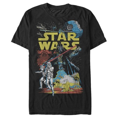 Men's Star Wars Galactic Battle T-shirt - Black - Medium : Target