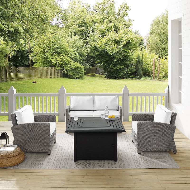 Bradenton 4pc Wicker Seating Set with Fire Table - Crosley
, 6 of 14
