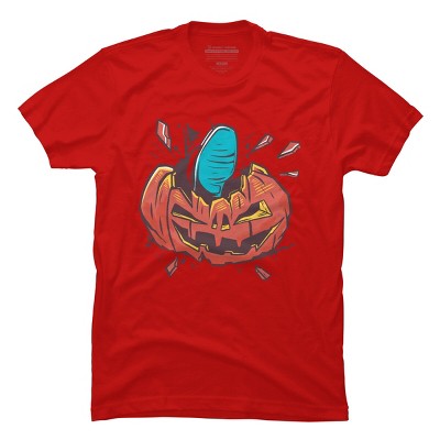 Men's Design By Humans Halloween smashed pumpkin By BlackBerry55 T-Shirt