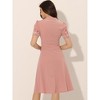 INSPIRE CHIC Women's Elegant Ruffled Peter Pan Collar Dresses - 3 of 4