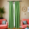 Slickblue Checkered Backdrop Curtains – 2 Panels, 58"x96", Yarn Dyed Gingham Fabric with Rod Pocket, 9 Color Options - 2 of 3