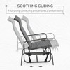 Maggift Patio Accent Chairs, Outdoor Chair, Park Love Seat with Breathable Sling Fabric, Suitable for Lawn, Garden and Porch, Gray, - 3 of 4
