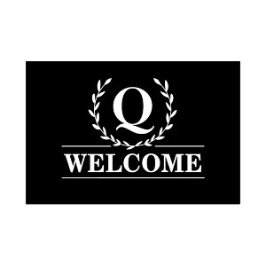 Personalization Mall Laurel Wreath Personalized Letter Doormat - 18" x 27" - 1 of 1