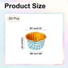 Unique Bargains Round-Grid Greaseproof Single-sided Aluminum Foil Cupcake Liners 50 Pcs - 2 of 4