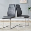 Okak Modern Comfortable Dining Chairs Set of 4, Faux Leather with Thickened Backrest & Anti-Scratch Metal Legs for Kitchen/Office/Bedroom - 4 of 4
