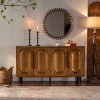 KWPZQEB 59.84" Sideboard Buffet Cabinet with Geometrically Doors, Wood Kitchen Cabinet with Adjustable Shelf, Console Table for Dining Room, Entryway - 2 of 4