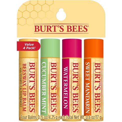 Burt's Bees Lip Balm Best Of Burt's - 4ct : Target