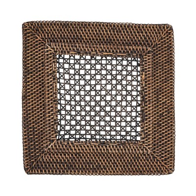 Handcrafted Rustic Brown Square Charger Plates Set