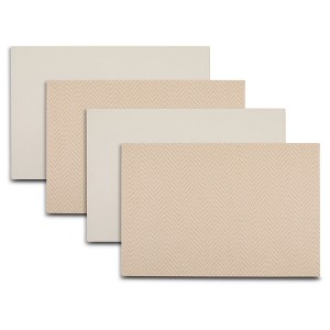 Dainty Home Chevron Reversible Premium Vegan Leather 12" x 18" Placemats Set of 4 - 1 of 2