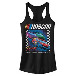 Juniors NASCAR Colorful Racing Cars Daytona Beach Racerback Tank - 1 of 4