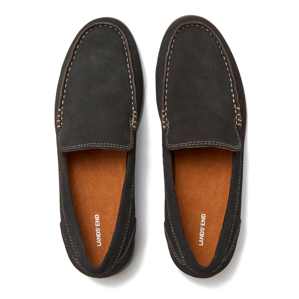 Lands' End Men's Essential Suede Loafers - thumbnail 7