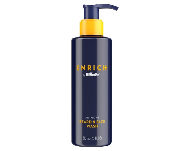 Gillette Enrich Men's All-In-One Beard & Face Wash - 7.3oz