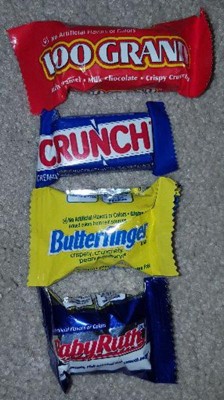 Butterfinger, Crunch, 100 Grand & Baby Ruth Assorted Chocolate Bar Variety  Pack, 30CT