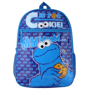 Intimo Sesame Street Cookie Monster C Is For Cookie Dual-Compartment Backpack Bag Blue - 1 of 4