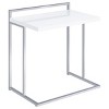 Syemin End Tables Gloss Rectangular Small Side Table, Modern Accent Nightstand, Narrow Side Table, Living Room Tables, White, 23.5"*15.75"*26.5" - 4 of 4