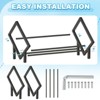 Unique Bargains Stainless Steel Magazine CD Storage Desk Decorative Bookshelf - 4 of 4
