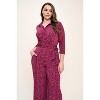 WEST K Women's Valerie Plus Size 3/4 Sleeve Button Down Collared Jumpsuit - 4 of 4