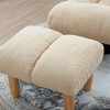 NicBex Soft Foldable Linen Fabric Recliner Floor Gaming Chair with Ottoman,Cozy Lazy Lounge Chair with High Resilience Foam Filling for Adults&Kids - 3 of 4