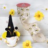 Northlight Bumblebee Design Wired Spring Craft Ribbon - 2.5" x 10 Yards - Natural Burlap - 2 of 4