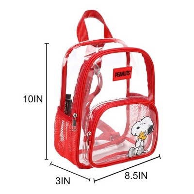 Peanuts Snoopy & Woodstock Clear 10" Adult Mini Backpack — фото 3