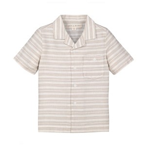 Hope & Henry Boys' Linen Short Sleeve Camp Shirt, Infant - 1 of 4
