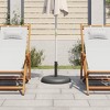 vidaXL Parasol Base Black Plastic and concrete base, iron tube Universal - 3 of 4